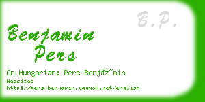 benjamin pers business card